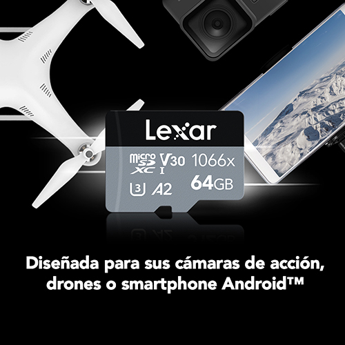 Tarjeta de memoria Lexar Professional 1066x Silver Series microSDXCO MEGA-IMPORT Argentina